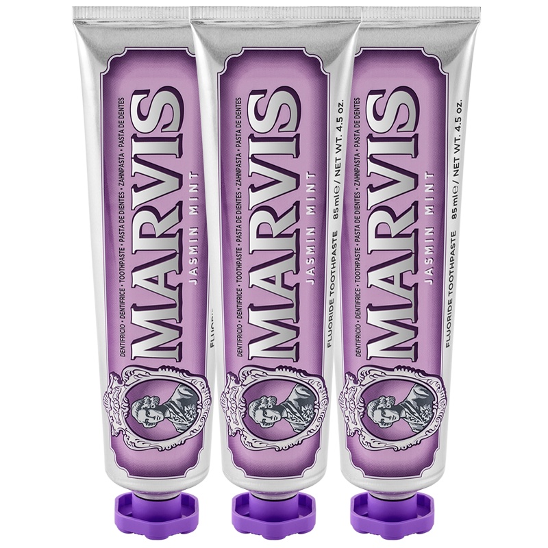MARVIS玛尔仕茉莉薄荷味牙膏(紫色)85ml+85ml+85ml
