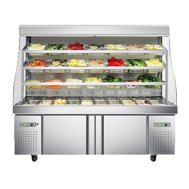 希冷(XILEN)麻辣烫展示柜点菜柜冷藏柜商用冰柜保鲜柜冒菜柜点菜柜 1.5米双压(玻璃门款)