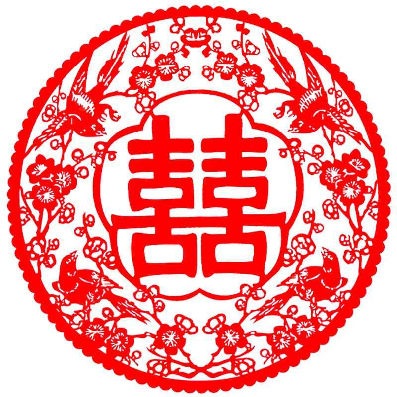 创意喜庆喜字贴纸结婚庆用品婚房装饰布置玻璃剪纸个性静电贴 百鹊双喜_静电/20张 30*30CM(含20张)