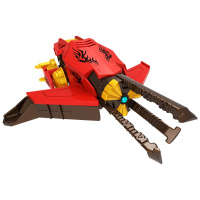 三宝炫斗战轮玩具翻转格斗对战车炎龙战刃疾电獠牙儿男孩玩具套装 双武器标准版-炎龙战刃