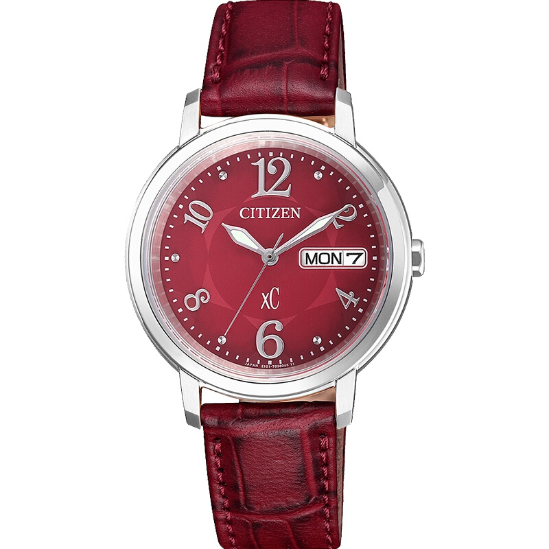 西铁城(CITIZEN)光动能热情红休闲时尚简约风颜值女表EW2420-00WB