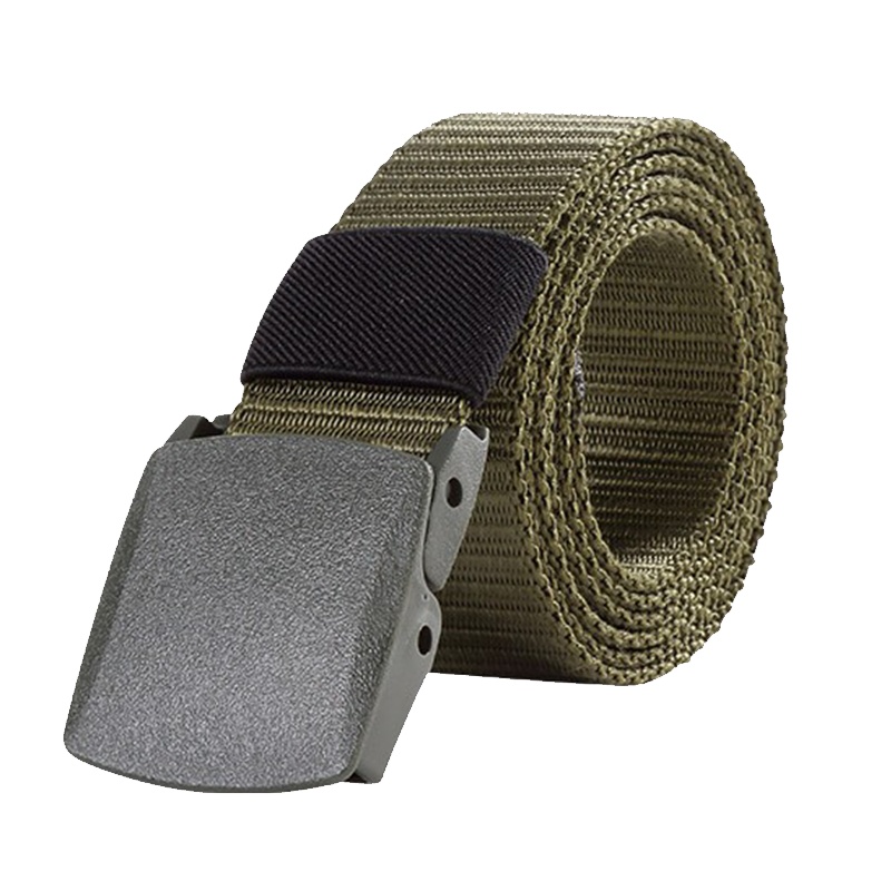 战术腰带男女士军迷腰带多功能尼龙户外训练编织腰带-军绿色