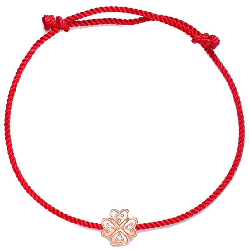 Soinlove 小确幸四叶18K金钻石坠转运珠女 送礼推荐VU14