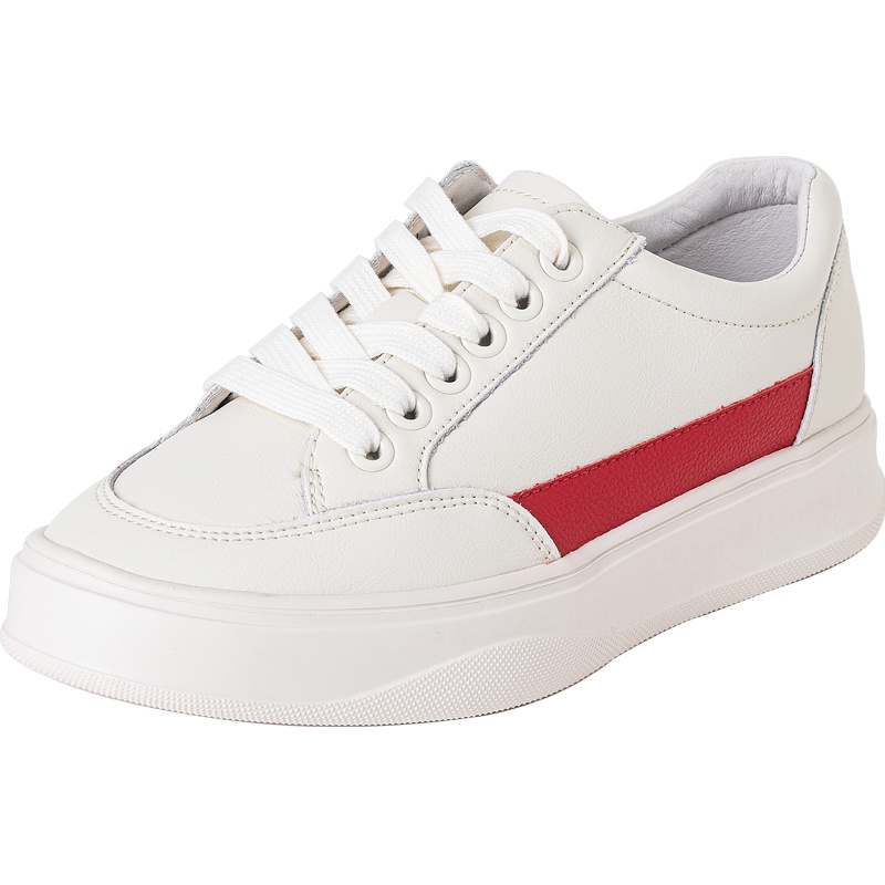 百田森2020春季商场同款厚底撞色小白鞋女时尚绑带休闲鞋女