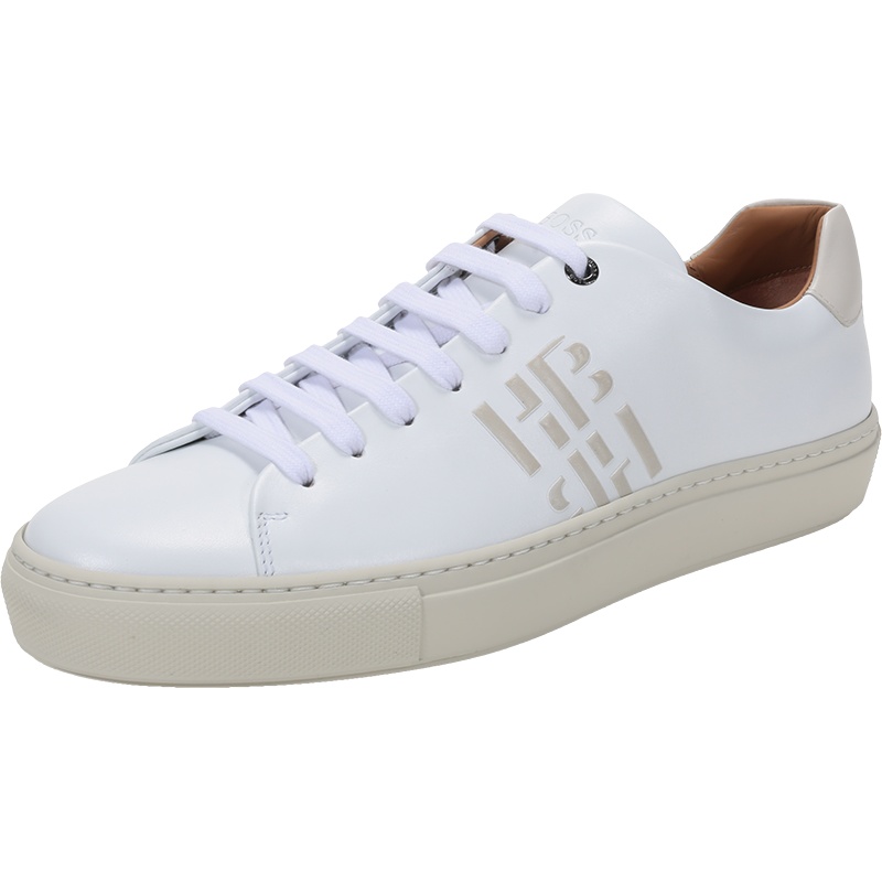 HUGO BOSS 雨果博斯 男士 皮革系带休闲运动鞋板鞋50452145