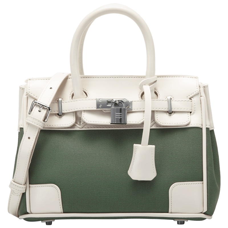 第九城（V.NINE） 包包女包2019新款秋冬时尚手提包百搭拼色斜挎包单肩包