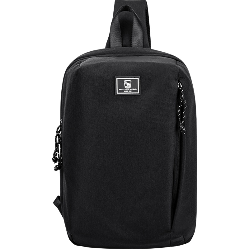 爱华仕斜跨单肩包男休闲跑步大容量胸包时尚潮流多功能手机斜挎包