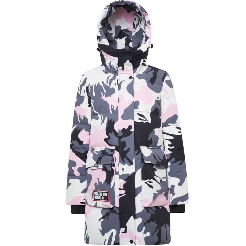 波司登女鹅绒极寒加厚中长款连帽时尚羽绒服潮