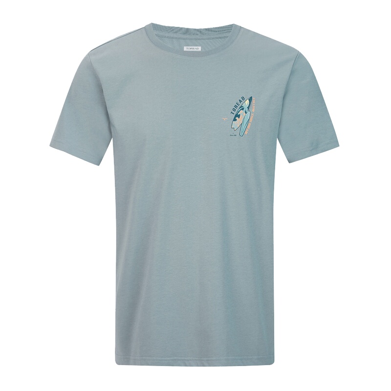 探路者（TOREAD）户外T恤男士短袖圆领快干印花弹力运动T恤TAJI81935