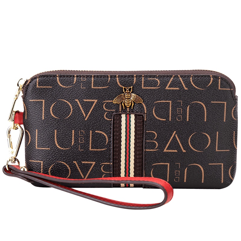 都宝路(dubaolu)手包女新款时尚简约零钱包女士小包包手拿可放手机蜜蜂包1DKI150191