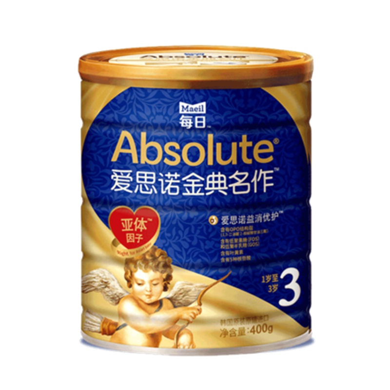 19年 Maeil每日爱思诺金典名作3段400g罐装 添加DHA 叶黄素 幼儿配方奶粉 三段