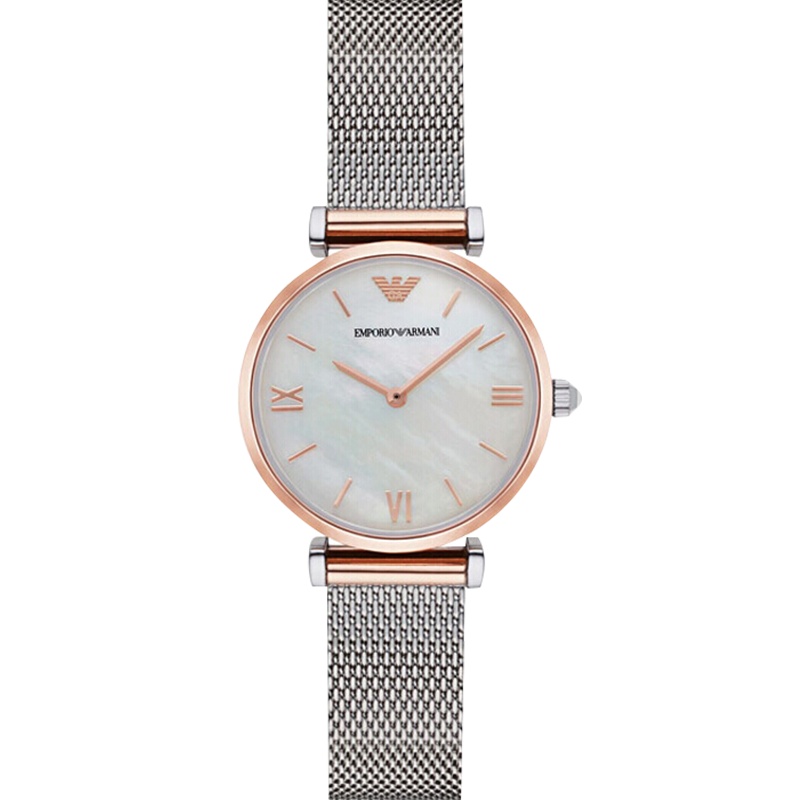 阿玛尼钢质表带商务时尚休闲石英女士腕表