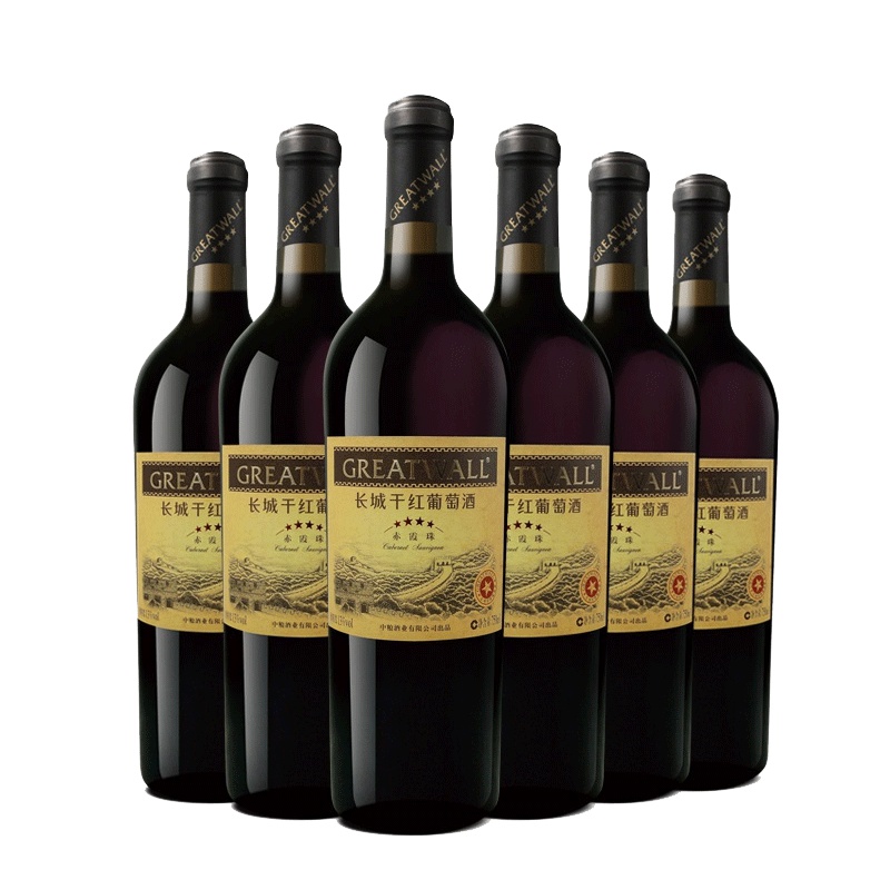 中粮长城干红葡萄酒 沙城产区 长城四星梅洛赤霞珠整箱750ml*6 红酒整箱装