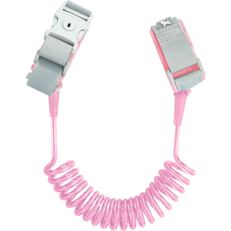 稚行儿童防走失牵引手环3-6岁宝宝牵引绳安全防走丢遛娃手环-粉色