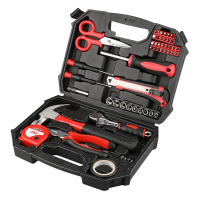 赛拓(SANTO)家用工具套装维修工具箱组套49件套0380手动工具螺丝批锤子扳手钳子维修工具箱49件工具套装