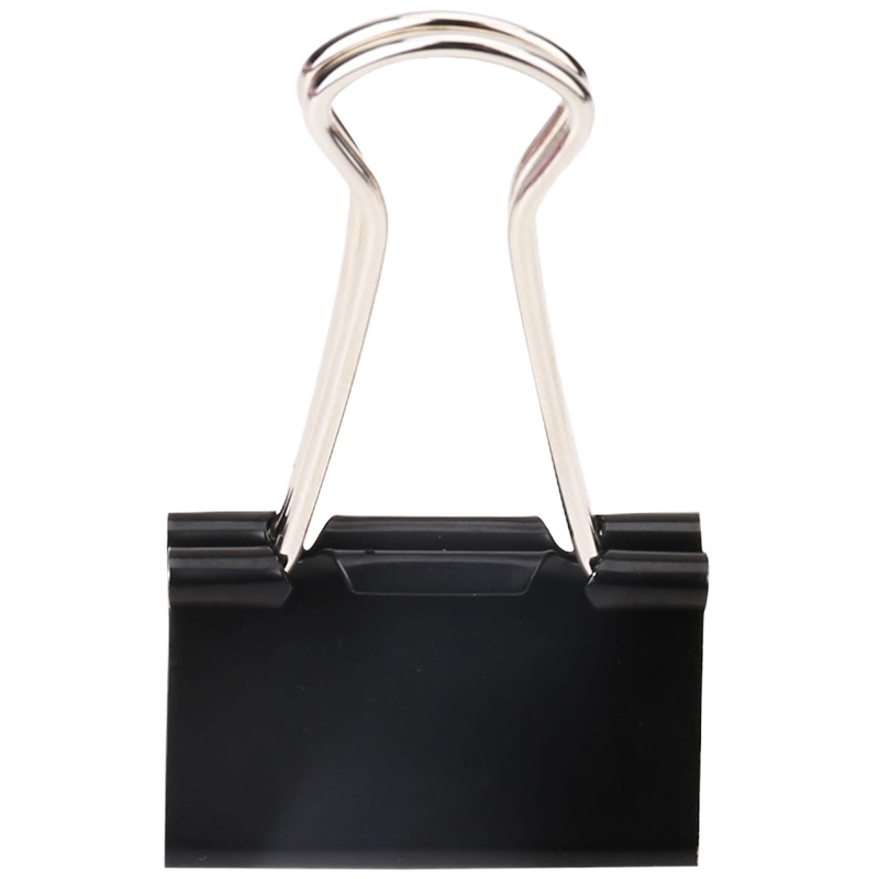 得力(deli)筒装多色长尾夹 票夹 票据文件夹 办公文具用品 经济版9545黑色19mm(12只/桶)