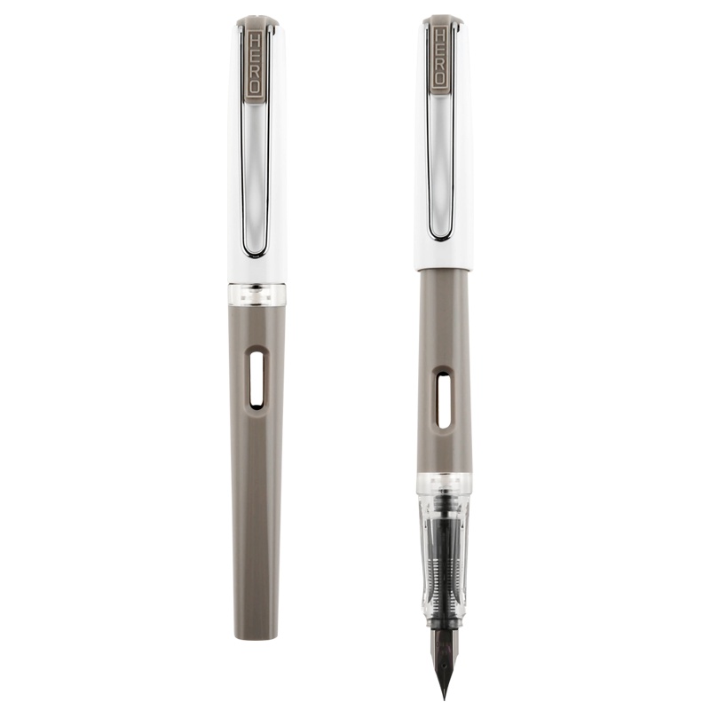 英雄(HERO)钢笔 367学生办公练字正姿铱金用墨水笔(赠6支墨囊) EF尖