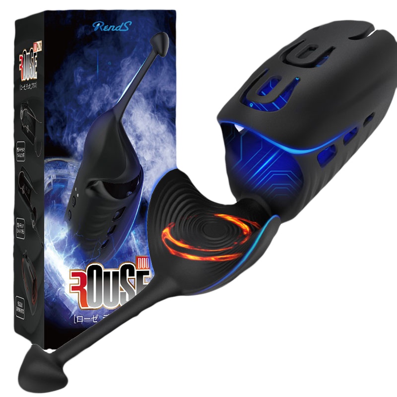 自慰训练两用阴茎锻炼器电动飞机杯男用半开放式红外线脉冲双震加温男士训练自慰器成人情趣性用品男性系列玩具rends