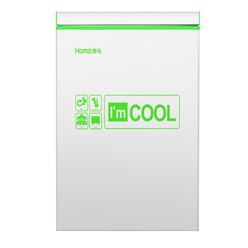 奥马（Homa） BC/BD-98 98升 一级节能 冷藏冷冻 卧式 家用 多用途冷柜（绿晶白）
