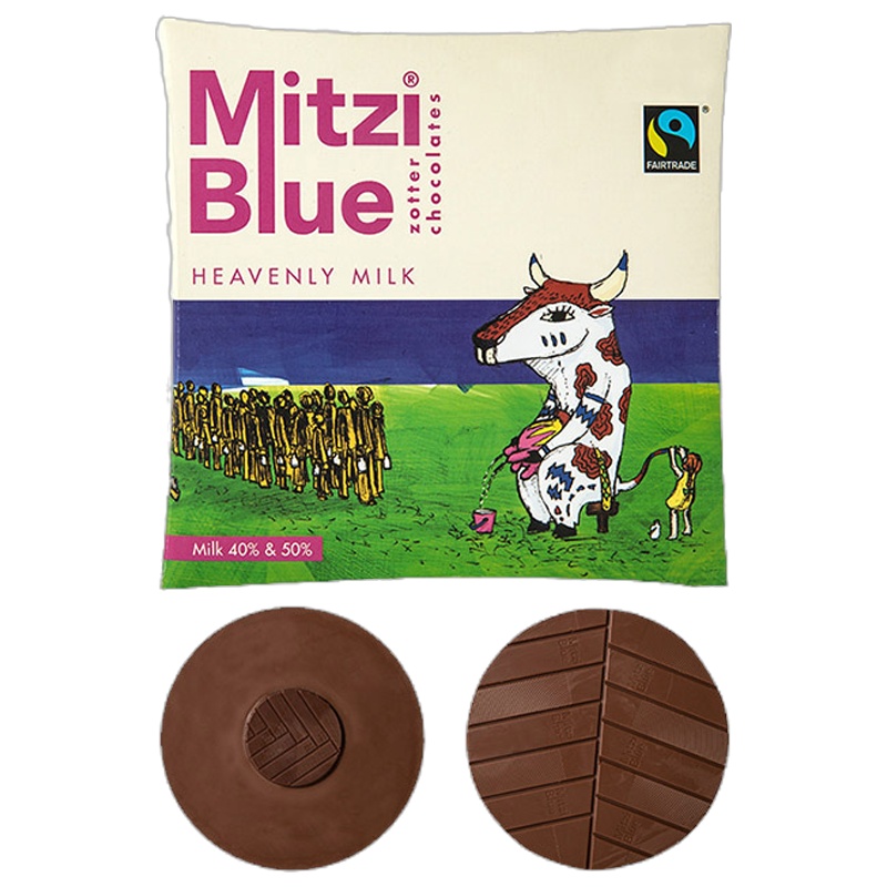 [满2片送精美礼盒]Zotter“人间天堂牛奶”米兹蓝调唱片系列巧克力65g