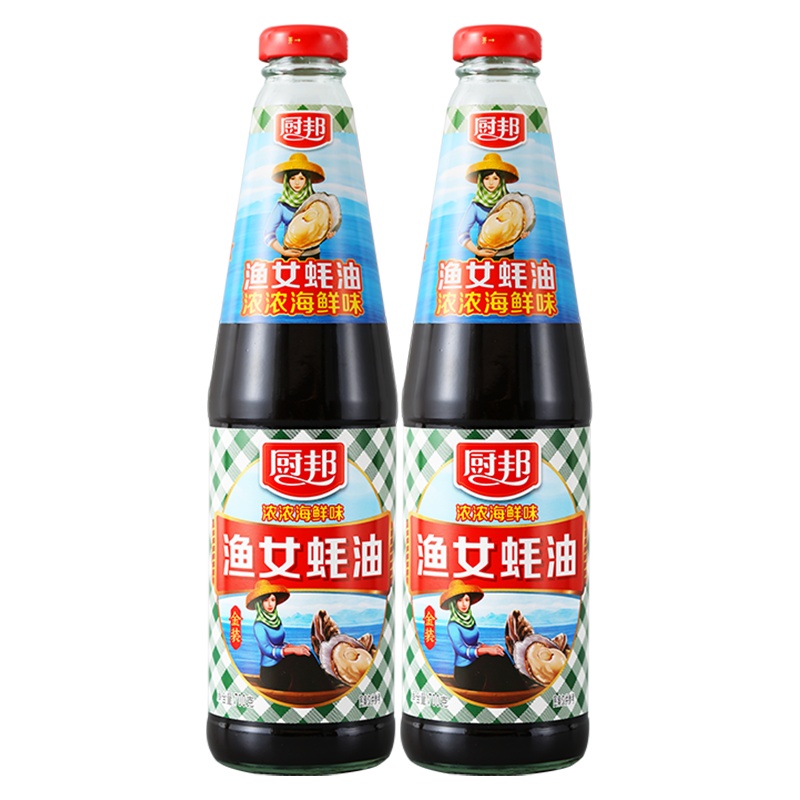 厨邦金装渔女蚝油700g*2 鲜蚝汁凉拌蘸点火锅耗油炒菜调味品调料组合装