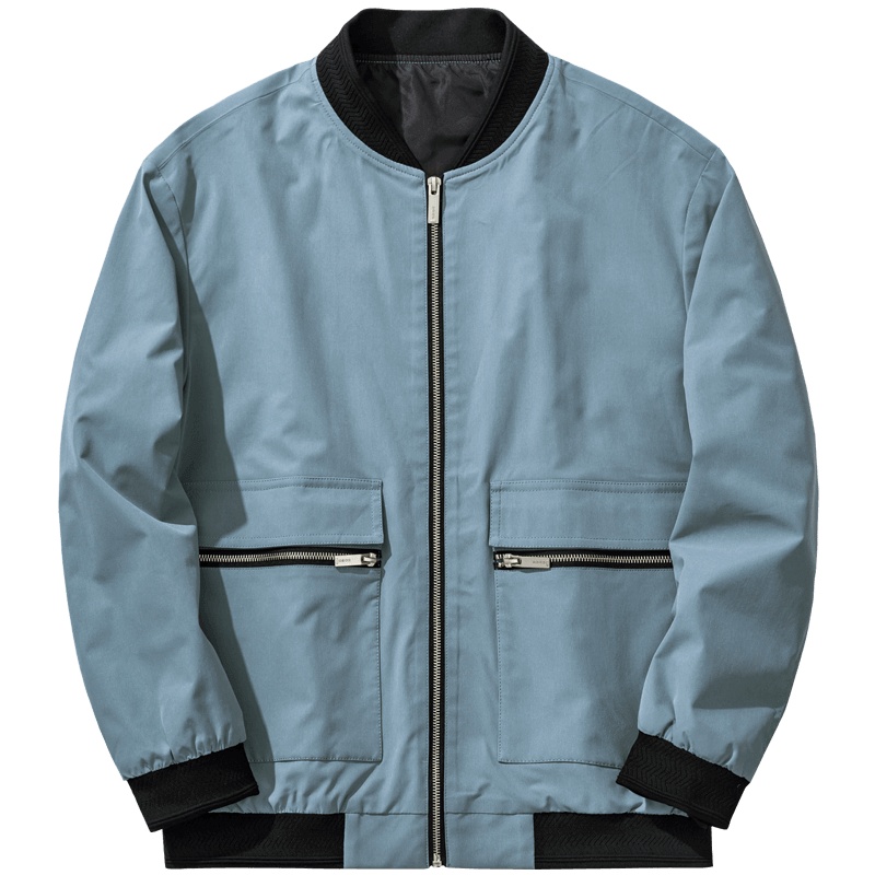 千纸鹤男装夹克2019秋季新款青年时尚休闲宽松棒球领外套男30203