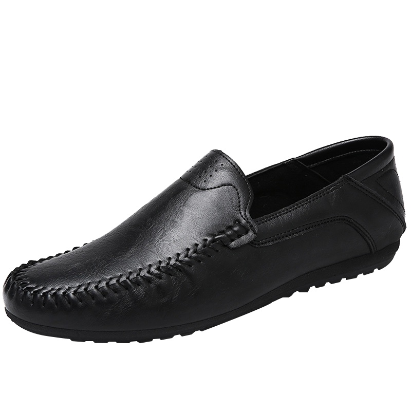 鳄鱼恤(CROCODILE)男鞋商务休闲鞋皮鞋男鞋子春季新品户外英伦韩版潮流豆豆鞋8808