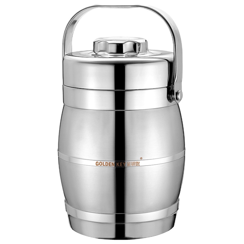 金钥匙(GOLDEN KEY)真空304提锅 3L不锈钢保温饭盒 保温桶 GK-G3000T