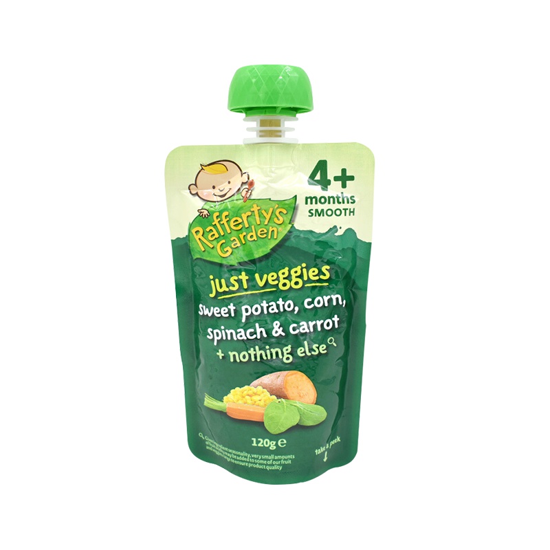 [临期清仓]Rafferty's Garden 蔬菜泥菠菜玉米甜薯胡萝卜泥4+120G