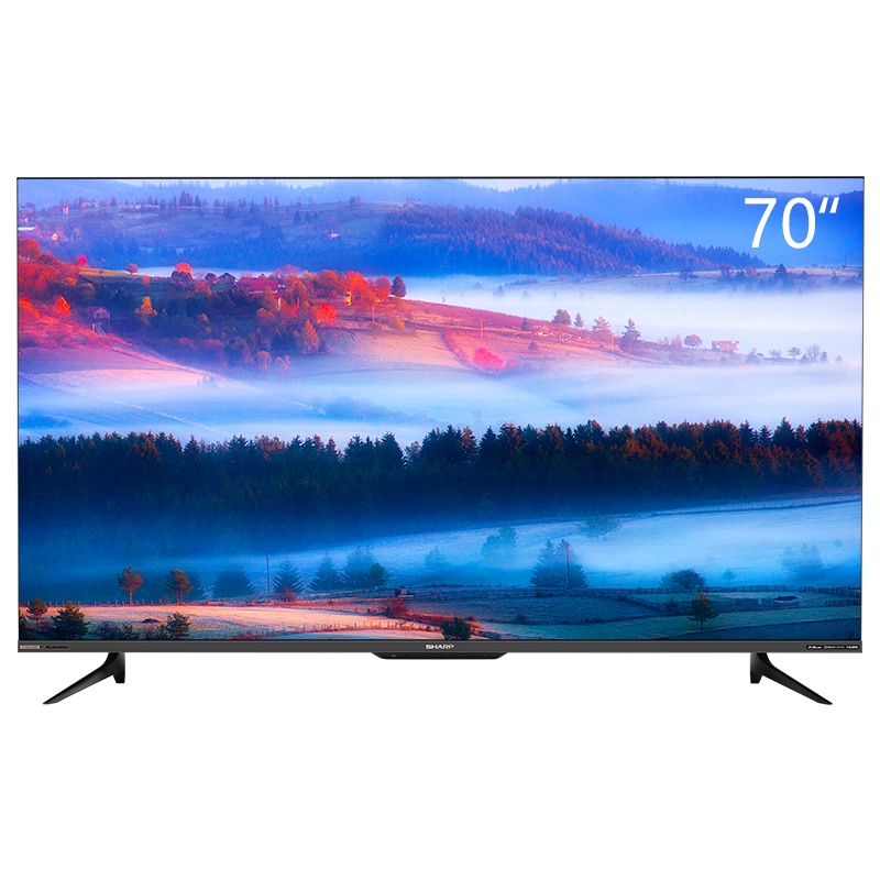 夏普(SHARP)70D6UA 70吋4K全面屏超高清人工智能语音平板液晶电视 65
