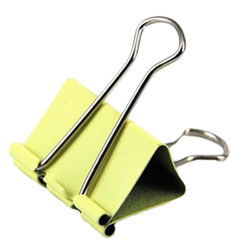 得力(deli) 8556 彩色长尾票夹15mm筒装