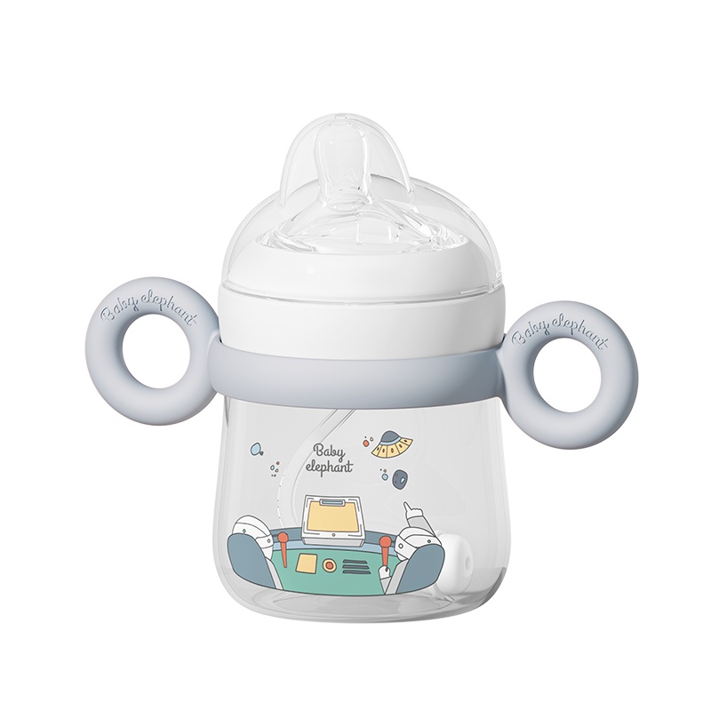 红色小象PPSU宽口径奶瓶(蓝)150ml(赠奶嘴M)