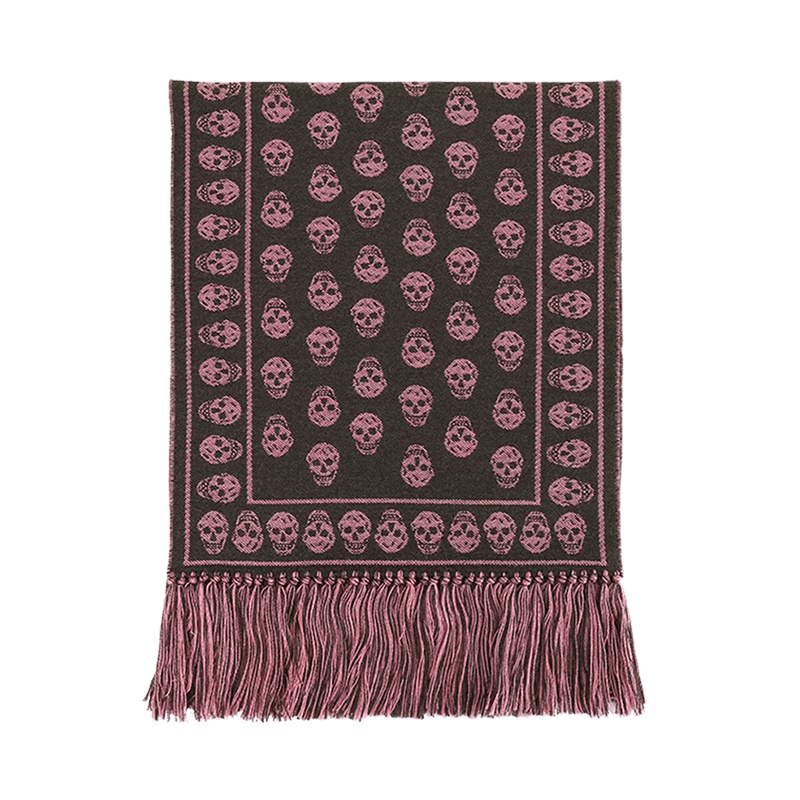 ALEXANDER MCQUEEN 亚历山大·麦昆 女士纯羊毛流苏围巾红色 358351 4200Q 3372