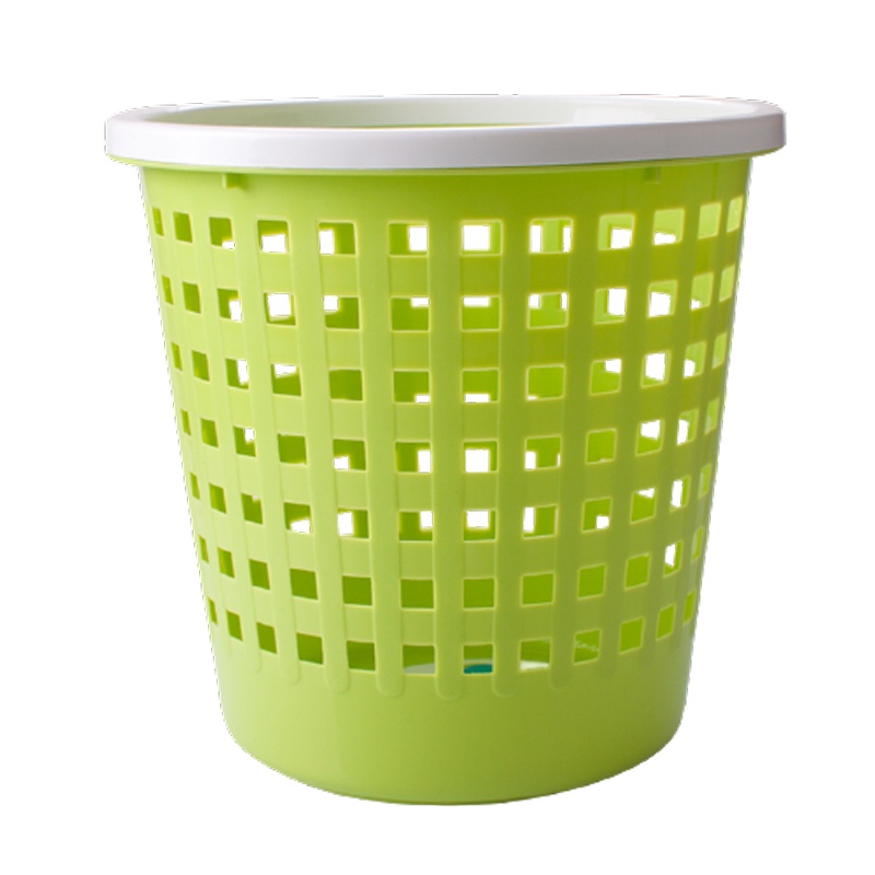 茶花垃圾桶家用厨房带压圈小号卫生间纸篓筒客厅办公室分类拉圾桶 1211颜色随机