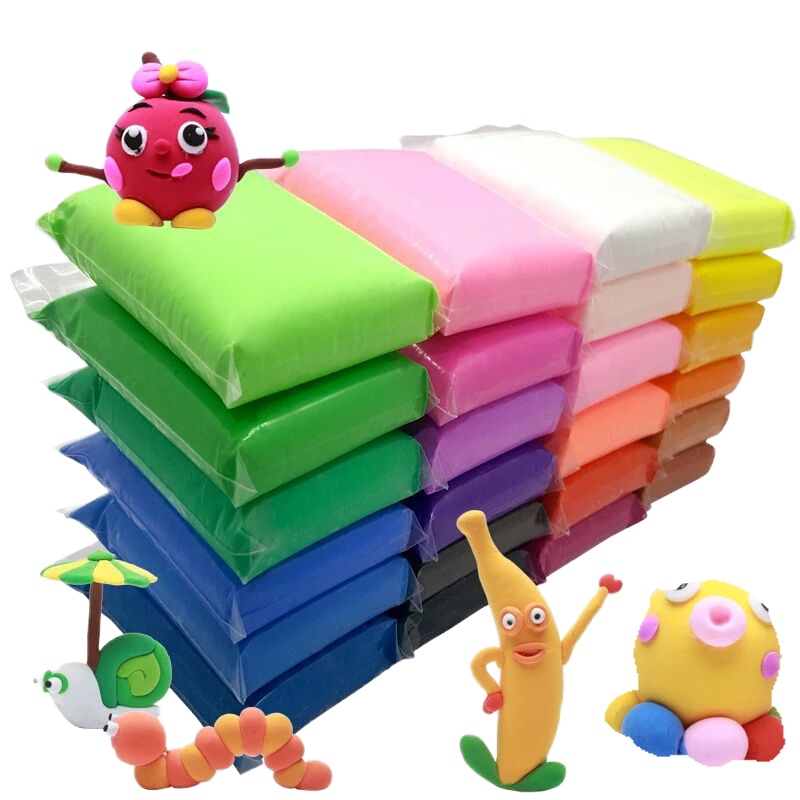 [12色彩泥袋装]超轻粘土儿童橡皮泥12色彩泥套装安全无毒太空泥