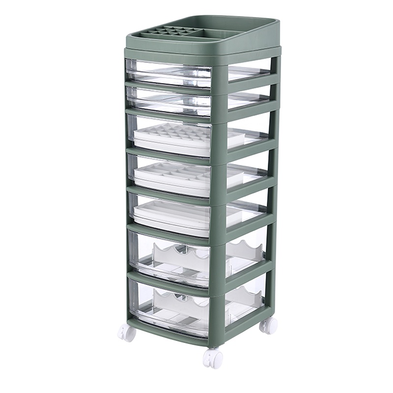 禧天龙化妆柜多层抽屉式置物架化妆品收纳架桌面收纳柜五层