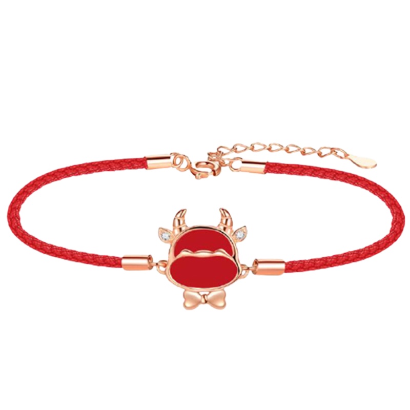 帛兰梓韵 S925银手链十二生肖红绳手串复古中国风男女款时尚手绳国潮变色手链女友礼物
