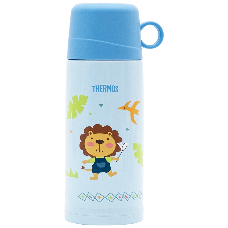 膳魔師(THERMOS)保温杯FFG-603WF儿童吸管杯带杯套双盖膳魔师大容量儿童水杯多功能保温壶600ML家用/通用