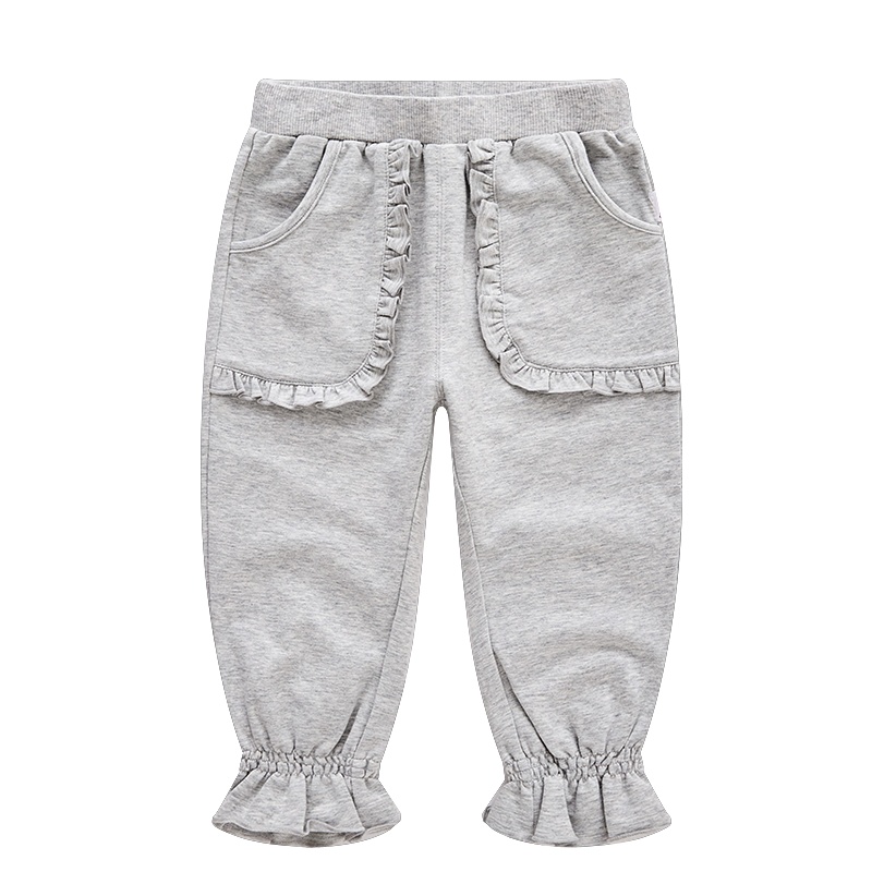 拉里宝贝Lioniebaby童装儿童裤子宝宝休闲运动松紧脚口针织长裤2020春装新款女童L01WK029