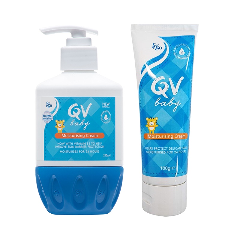 Ego QV意高婴幼儿小老虎面霜保湿霜身体乳脸霜润肤乳婴儿雪花膏护脸100g+小老虎250ml挤压瓶组合装澳洲