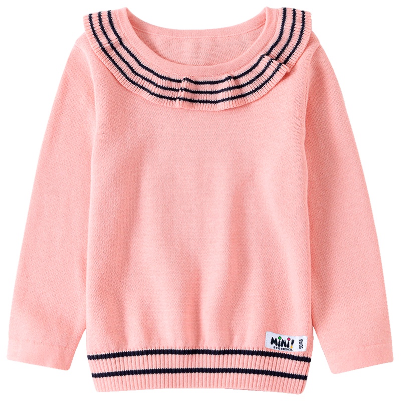 铅笔俱乐部童装2019秋装新款女童毛衣女宝宝套头毛衫儿童长袖毛衣