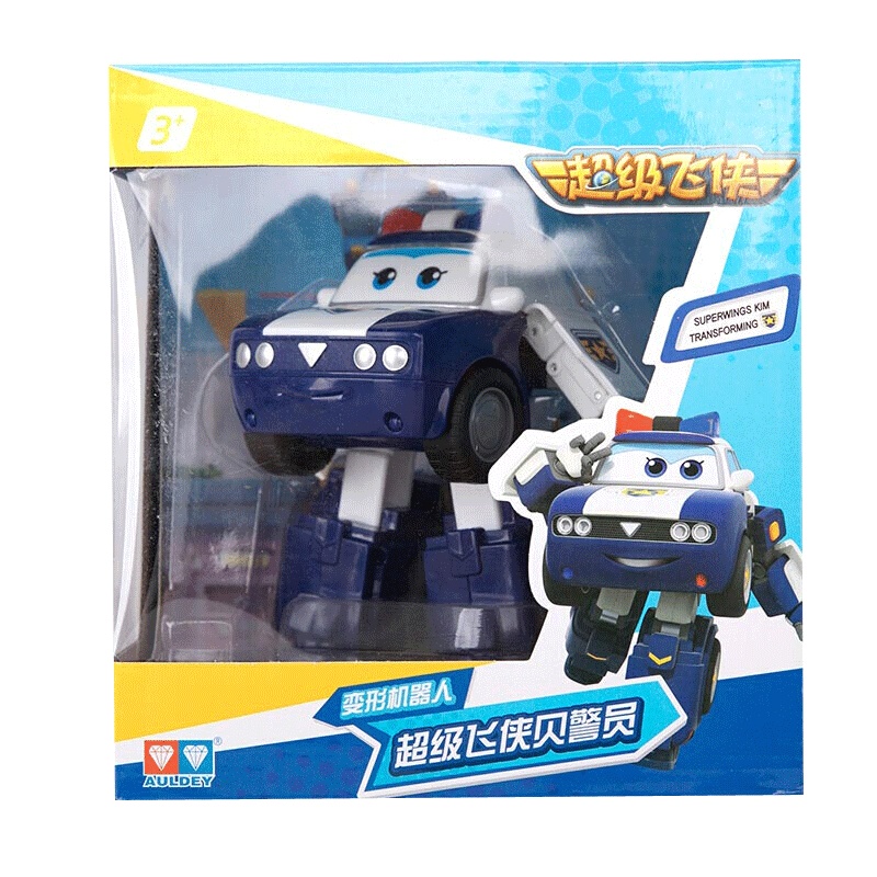 奥迪双钻 超级飞侠公仔玩偶 儿童玩具 变形机器人小飞机 变形机器人-包警长710250