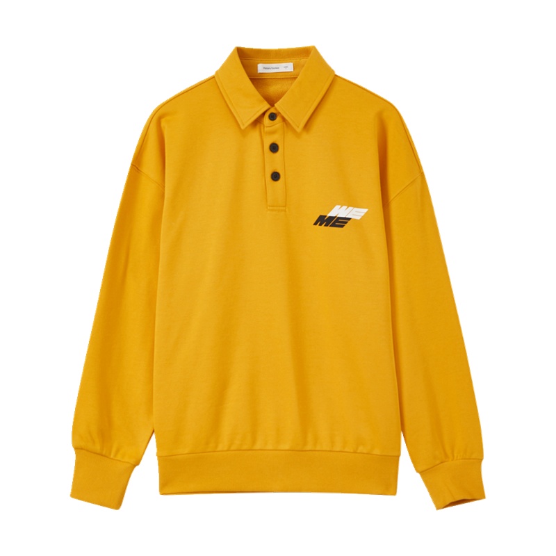 [2件2折价:39]美特斯邦威男女同款印花长袖POLO卫衣新款春季