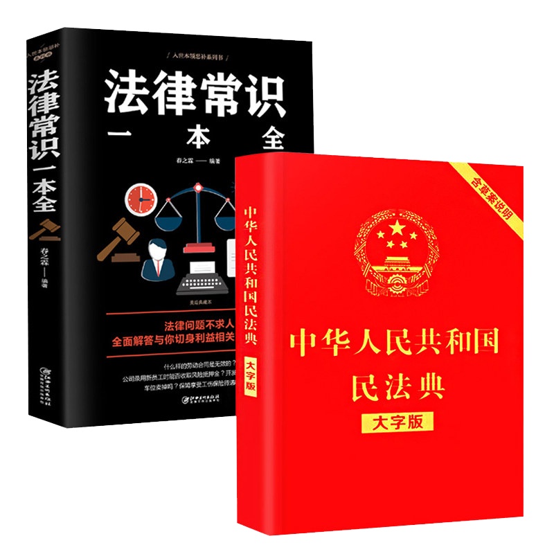全2册民法典2020年版正版中华人民和国民法典+法律常识一本全中国民典法新版理解与适用实用版大字版