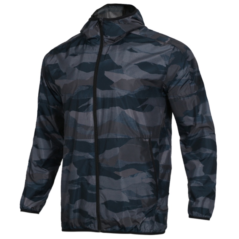 阿迪达斯迷彩外套春秋季男装连帽运动服休闲夹克外套DV1052