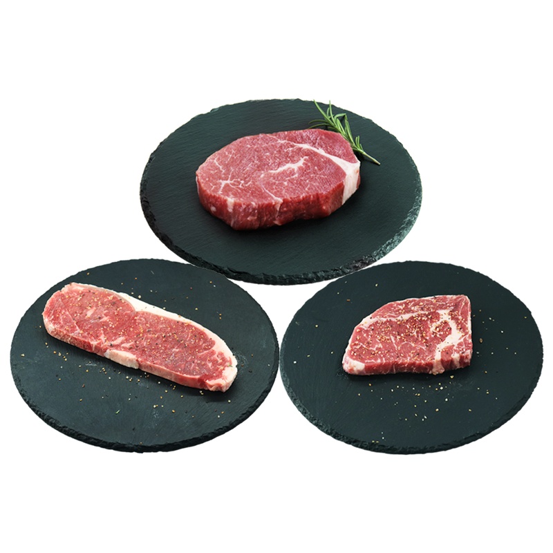 恋尚牛原肉整切牛排套餐1.3kg(十片装) 手工静腌西冷眼肉菲力组合,送进口黄油+黑胡椒酱+刀叉