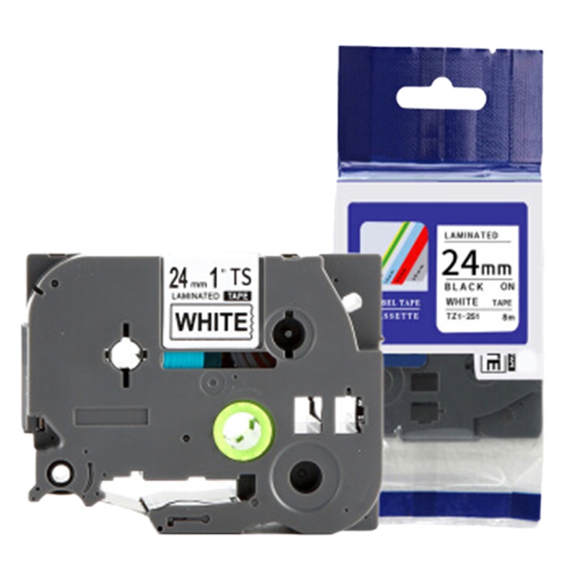 兄弟 TZe-251 24mm白底黑字标签色带 8米