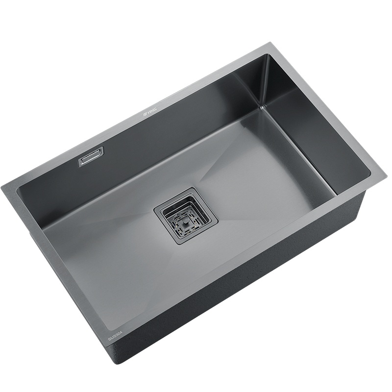 鹰卫浴ying不锈钢纳米水槽洗碗槽水池大洗菜盆单槽台下盆厨房嵌入式家用