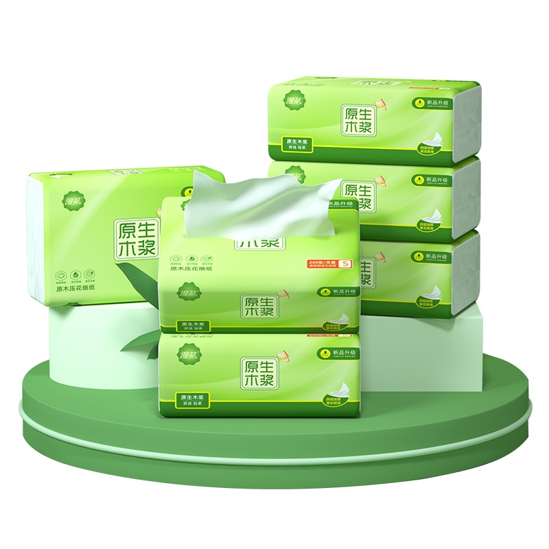 漫花 12包4层加厚 240张纸巾抽纸 小包装实惠装餐巾纸