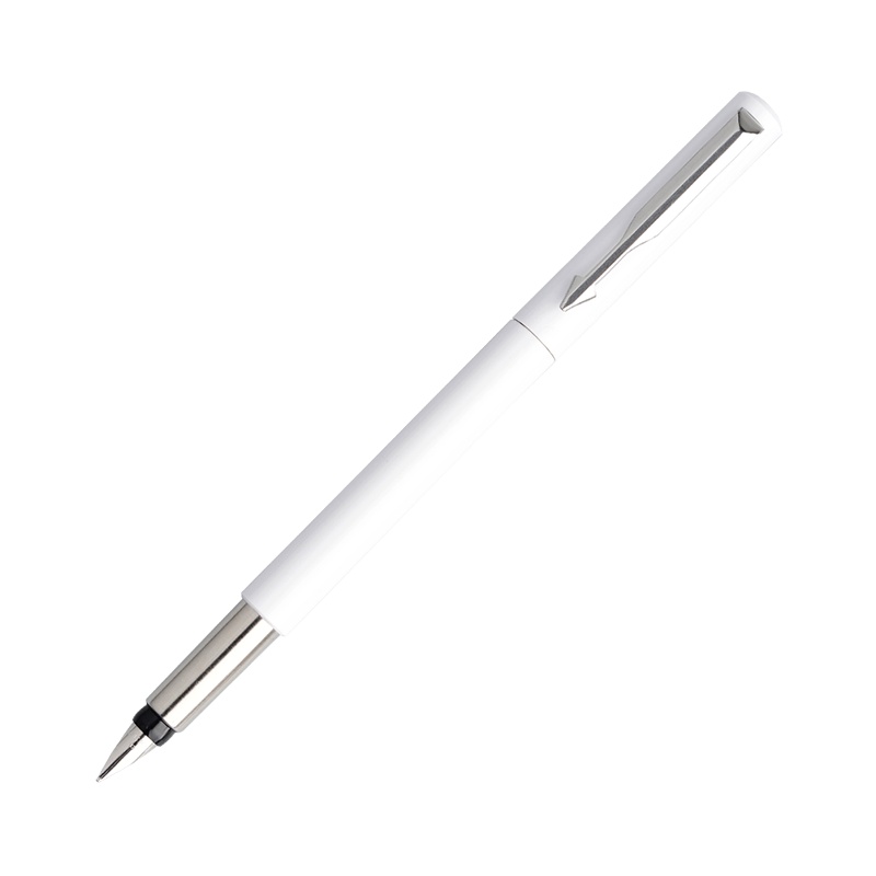 派克PARKER 钢笔 威雅白色胶杆墨水笔+迷你墨水礼盒 学生办公用品书写金属不锈钢F笔尖0.5mm 可吸墨可替换墨囊